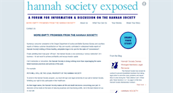 Desktop Screenshot of hannahsocietyexposed.org